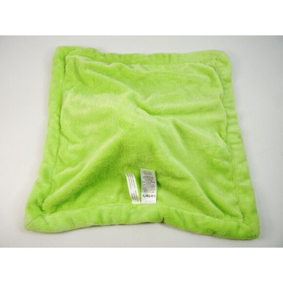 Carter's Owl Lovey Baby Security Blanket Green Yellow Unisex - Picture 9 of 9